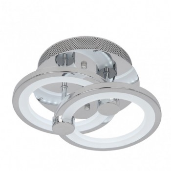 Distribuidor - Lâmpadas Diversas | Lâmpadas Modernas | PLAFON SYDNEY 32W 3000-4000-6500K CROMO 14X30X20 CM 4160 LM REGULABLE,MEMORIA Y C.REMOTO Ref: 155982020